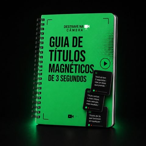 Mockup do bônus Guia de Títulos Magnéticos de 3 Segundos do Destrave na Câmera